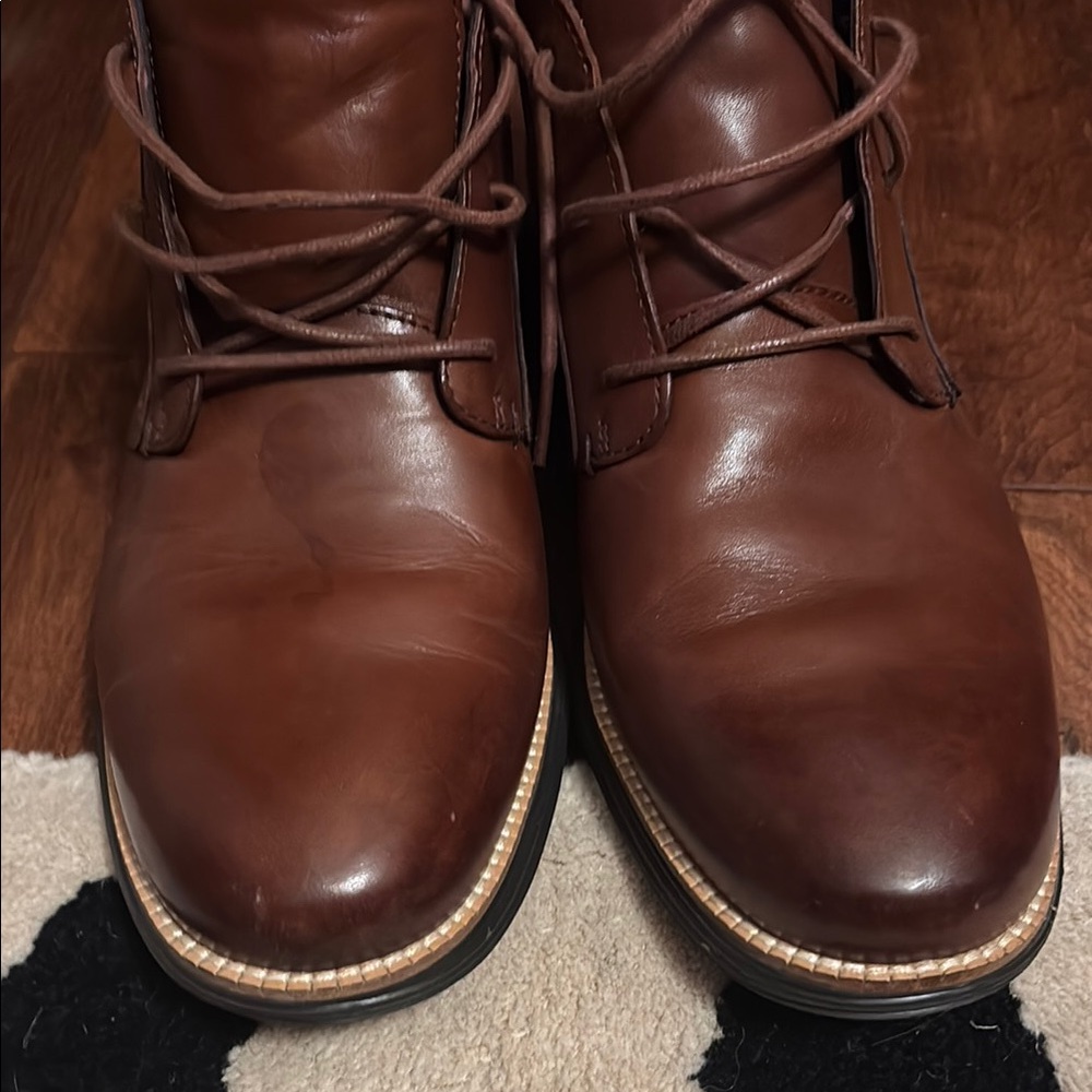 Cole Haan Original Grand Brown Leather Ankle Boots size 9.5 - Picture 2 of 8